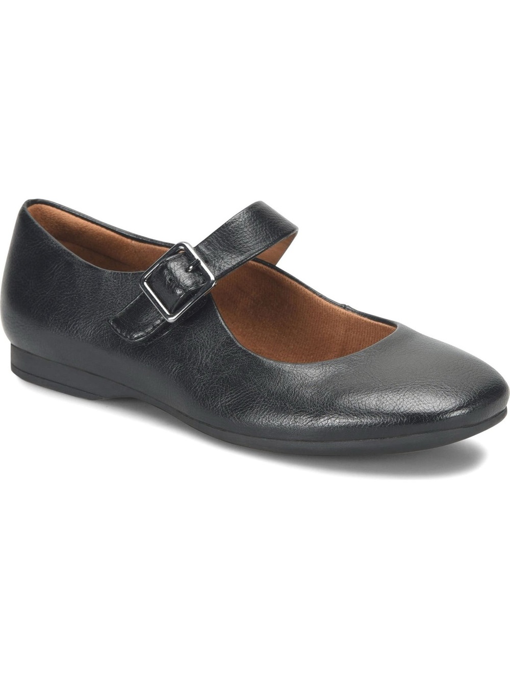 EuroSoft size 8 style Kendal Black Mary Jane Strap Flats with Buckle